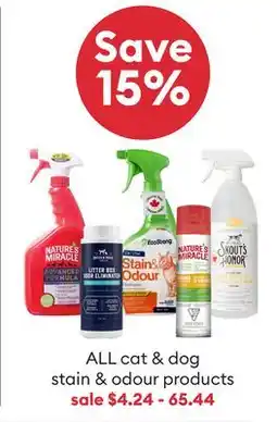 Petsmart ALL cat & dog stain & odour products offer