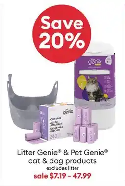 Petsmart Litter Genie & Pet Genie cat & dog products offer