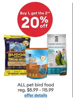 Petsmart ALL pet bird food offer