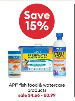 Petsmart API fish food & watercare products offer