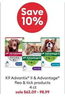 Petsmart Advantage & K9 Advantix II flea & tick products, 4ct offer