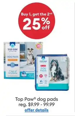 Petsmart Top Paw dog pads offer