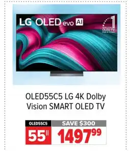 2001 Audio Video OLED55C5 LG 4K Dolby Vision SMART OLED TV offer