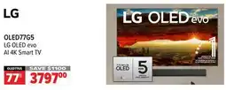 2001 Audio Video OLED77G5 LG OLED evo AI 4K Smart TV offer