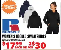 Len's Mill Stores RUSSELL WOMEN'S HOODED SWEATSHIRTS offer