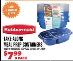 Len's Mill Stores RUBBERMAID TAKE-ALONG MEAL PREP CONTAINERS offer
