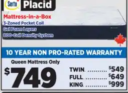 Surplus Furniture Placid Queen Mattress offer