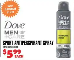 Len's Mill Stores DOVE MEN+CARE SPORT ANTIPERSPIRANT SPRAY offer