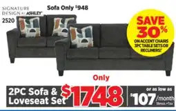 Surplus Furniture Erinslane Dusk Sofa/Loveseat set offer