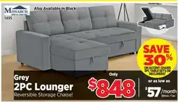 Surplus Furniture Black 2Pc Storage Sleeper offer