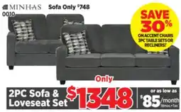 Surplus Furniture Lilly Surge Anchor Sofa/Loveseat Set offer