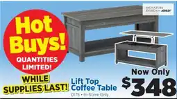 Surplus Furniture Lift Top Coffee Table offer