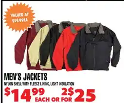Len's Mill Stores MEN'S JACKETS offer