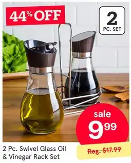 Kitchen Stuff Plus Swivel Glass Oil & Vinegar Rack Set offer