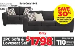 Surplus Furniture Loreo Ebony Sofa/Loveseat set offer