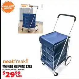 Len's Mill Stores NEATFREAK! WHEELED SHOPPING CART offer