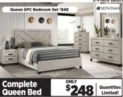 Surplus Furniture Bradley Dusty Grey Oak Queen Bed offer