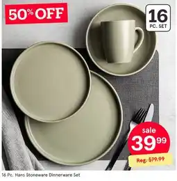 Kitchen Stuff Plus 16 Pc. Hans Stoneware Dinnerware Set offer