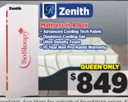 Surplus Furniture Blue Ice Zenith Queen Mattress offer