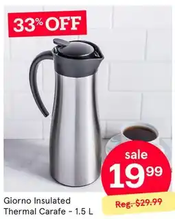 Kitchen Stuff Plus Giorno Insulated Thermal Carafe offer
