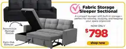 Surplus Furniture Sleeper Storage Sectional offer