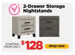 Surplus Furniture 2-Drawer Nightstands starting from only offer