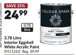 Princess Auto 3.78 Litre Interior Eggshell White Acrylic Paint offer