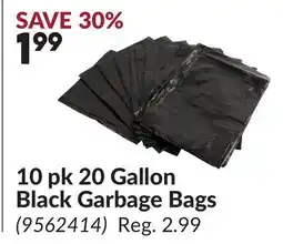 Princess Auto 10 pk 20 Gallon Black Garbage Bags offer