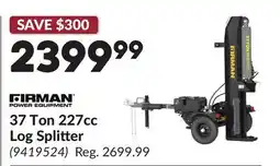 Princess Auto 37 Ton 227cc Log Splitter offer