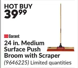 Princess Auto 24 in. Medium Surface Push Broom with Scraper offer