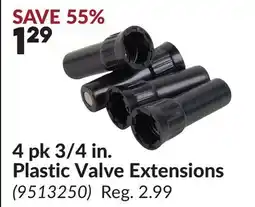 Princess Auto 4 pk 3/4 in. Plastic Valve Extensions offer