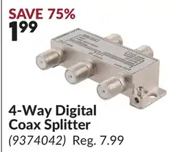 Princess Auto 4-Way Digital Coax Splitter offer