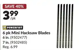Princess Auto 6 pk Mini Hacksaw Blades offer