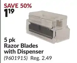 Princess Auto 5 pk Razor Blades with Dispenser offer