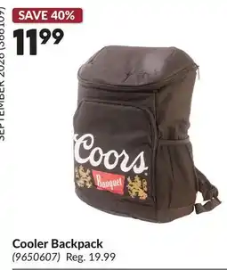 Princess Auto Cooler Backpack offer