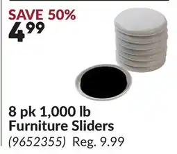 Princess Auto 8 pk 1,000 lb Furniture Sliders offer