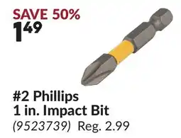 Princess Auto 2 Phillips 1 in. Impact Bit offer