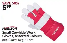 Princess Auto Small Cowhide Work Gloves, Assorted Colours offer