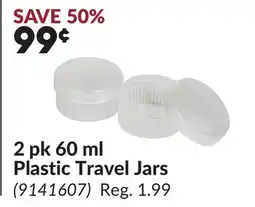 Princess Auto 2 pk 60 ml Plastic Travel Jars offer