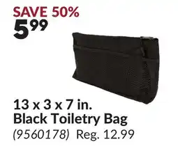 Princess Auto 13 x 3 x 7 in. Black Toiletry Bag offer