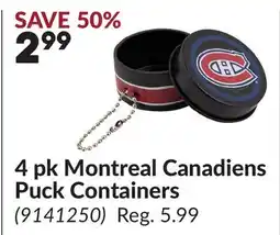 Princess Auto 4 pk Montreal Canadiens Puck Containers offer
