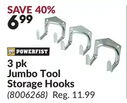 Princess Auto 3 pk Jumbo Tool Storage Hooks offer