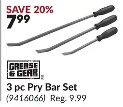 Princess Auto GREASE & GEAR 3 pc Pry Bar Set offer