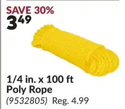 Princess Auto 1/4 in. x 100 ft Poly Rope offer