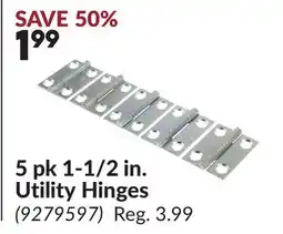 Princess Auto 5 pk 1-1/2 in. Utility Hinges offer