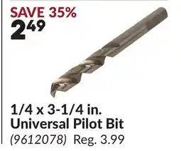 Princess Auto 1/4 x 3-1/4 in. Universal Pilot Bit offer