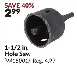 Princess Auto 1-1/2 in. Hole Saw offer