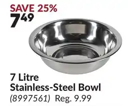 Princess Auto 7 Litre Stainless-Steel Bowl offer