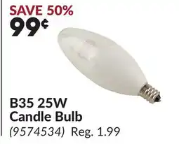 Princess Auto B35 25W Candle Bulb offer