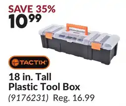 Princess Auto 18 in. Tall Plastic Tool Box offer